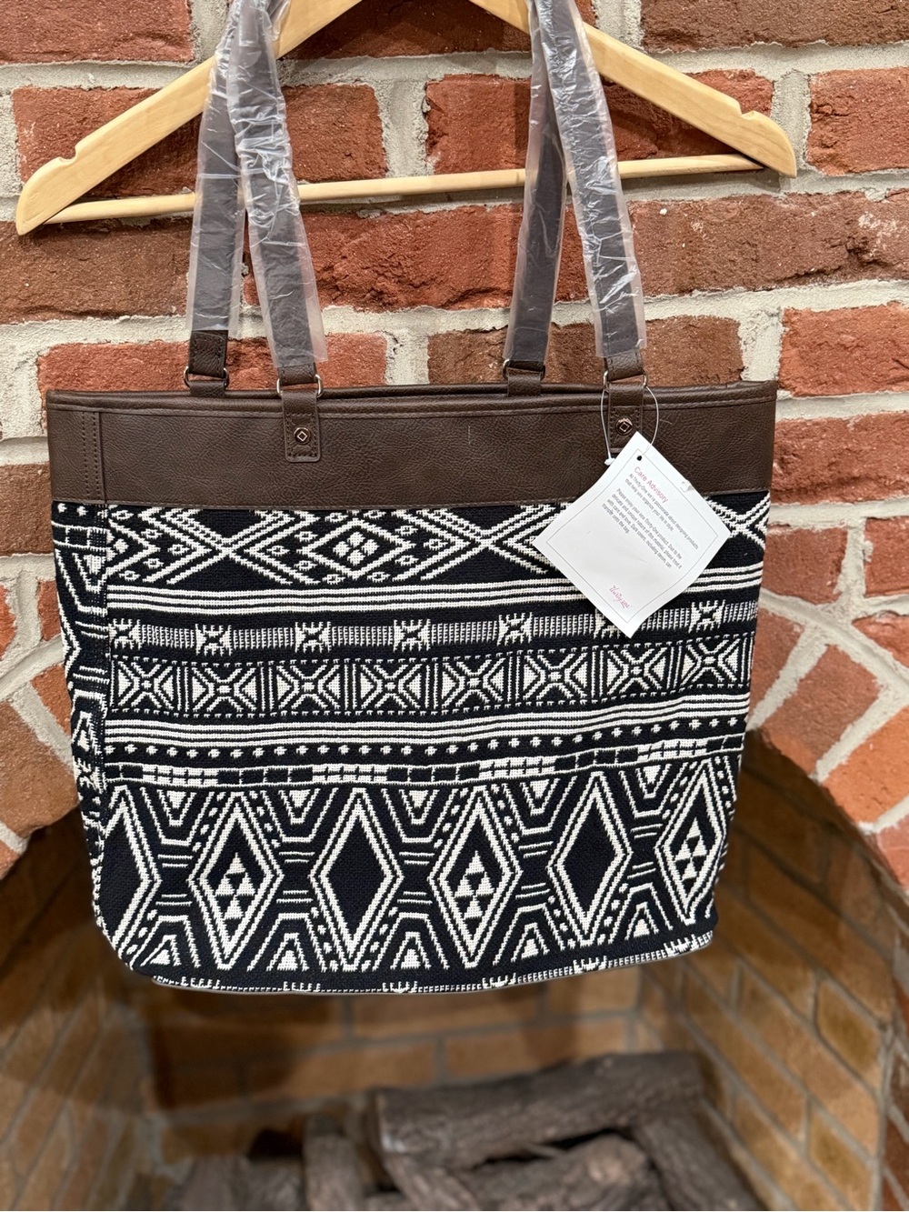 thirty-one Black and Brown Geometric Tote